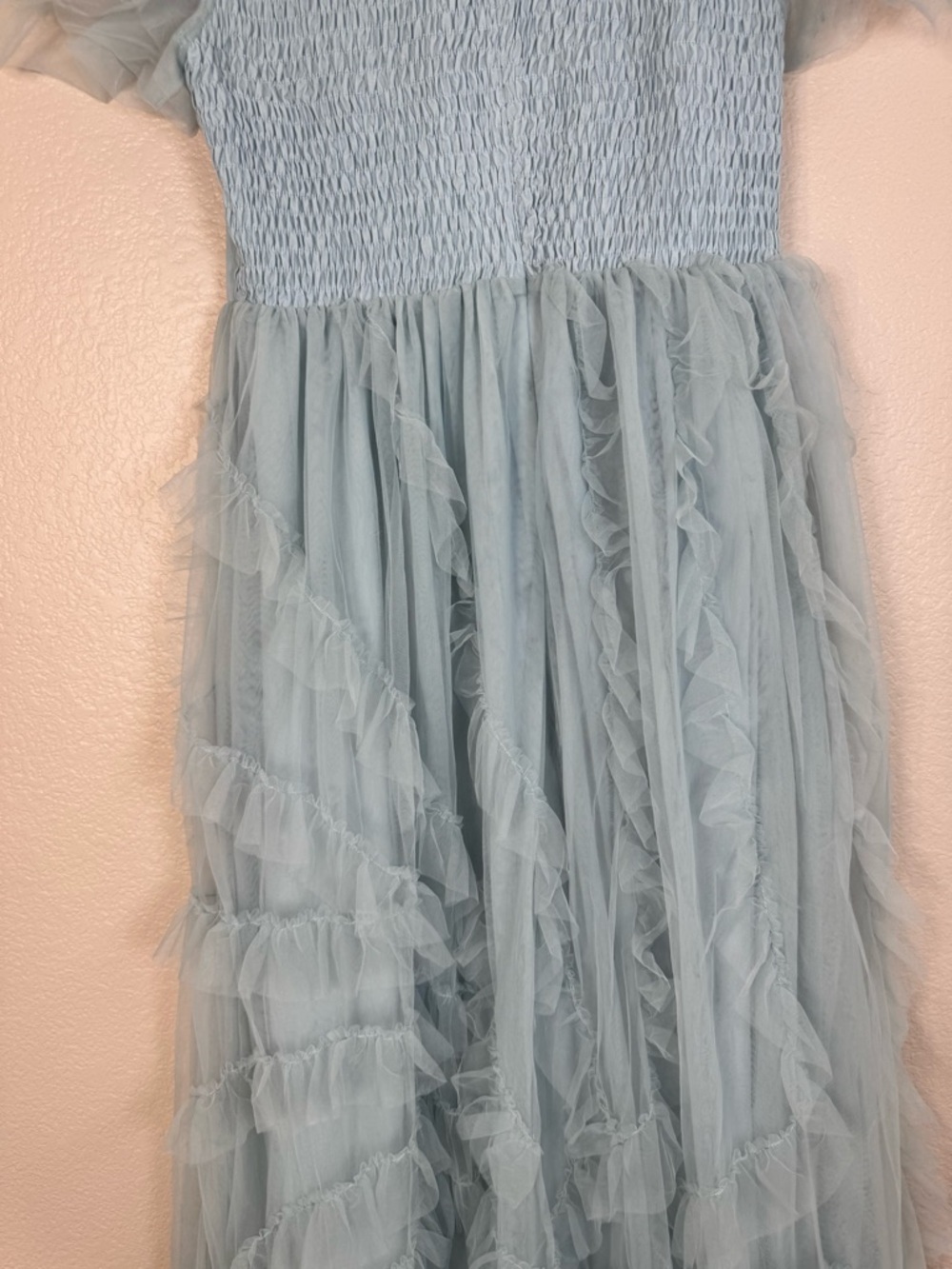 Jessakae Isla Maxi Dress Tulle size XL Dusty Blue NEW $175 - Picture 13 of 16